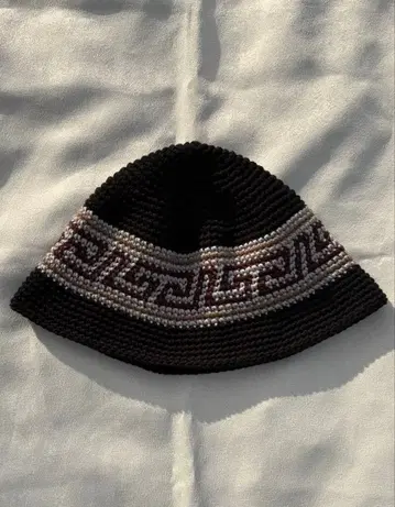 번개 무늬 크로셰 햇 니트 모자 크로셰 햇 버킷 햇