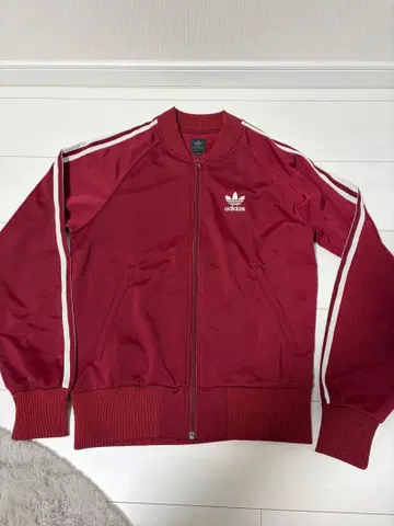 adidas 오리지널스 버건디 집업 저지 XS