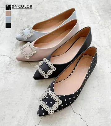 BASEMENT online 도트 무늬 플랫슈즈 23.5