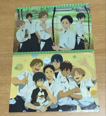 츠루네 풍무 고등학교 궁도부 A4 클리어 파일 2장 세트 교토 애니메이션