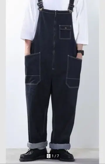 구제 의류 디키즈 Dickies 오버롤 센터 지퍼 M (XL 정도)