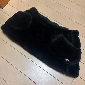 블랙 인조 모피 의류