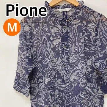 Pione 상의 7부 소매 셔츠 블라우스 퍼플 M [ CT1738 ]