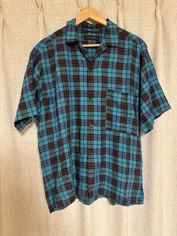 CABAN 반팔 체크 셔츠