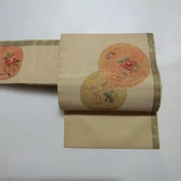 나고야 오비 자수 꽃과 금채