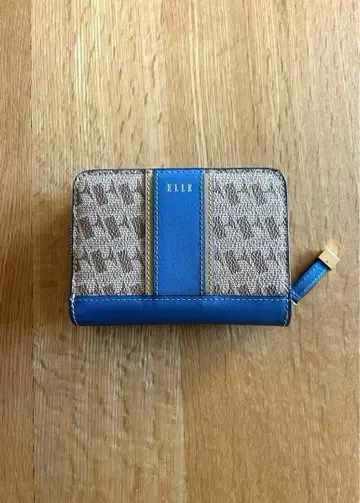 ELLE 여성용 접이식 지갑 지갑 블루