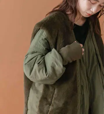 kastane 아우터 카키 리버서블