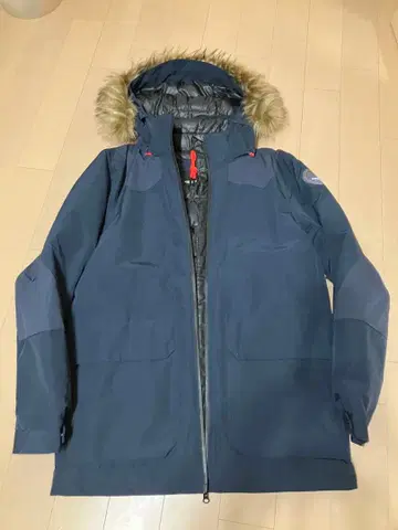 ICE PEAK 네이비 다운 자켓 퍼 포함