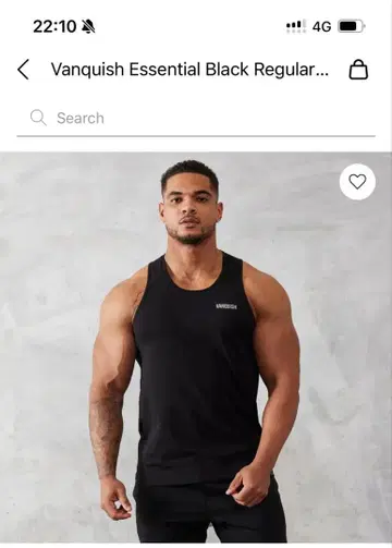 Black Regular Fit Tank Top 가격 인하