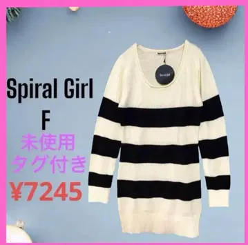 미사용 [SPIRAL GIRL] 보더 니트 미니 원피스