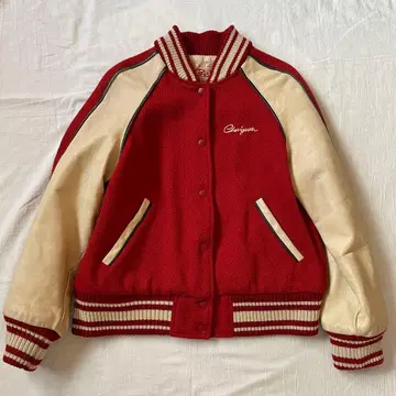 빈티지 Chevignon girls 바시티 자켓 소가죽 구제 의류 레트로