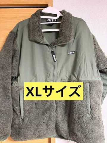 KIXSIX 플리스 자켓 올리브 그린