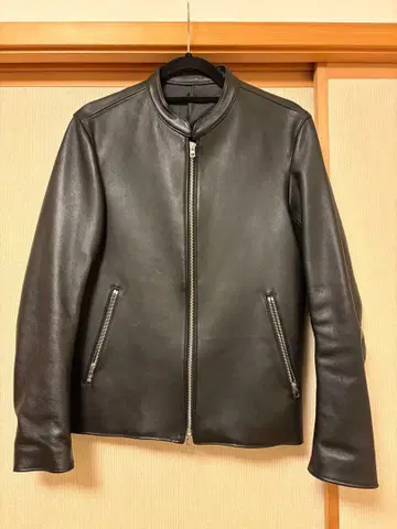 LIDNM 블랙 가죽 자켓 집업