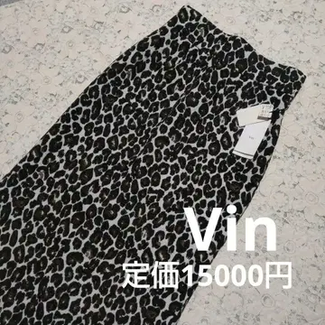 Vin 택 포함 새상품 레오파드 무늬 자카드 타이트 스커트