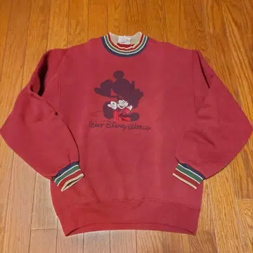 90s Disney World 미키마우스 맨투맨 보르도 USA제