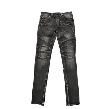 mnml 스타일 바이커 팬츠 슬림 핏