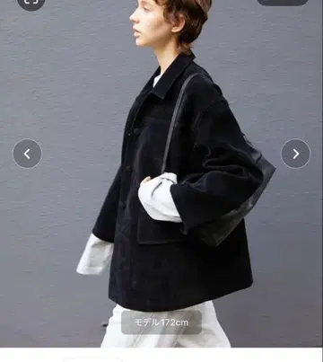 LA PEAU DE GEM 에코 스웨이드 커버올 블랙 프리 사이즈