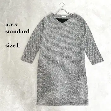 a.v.v 티셔츠 원피스 그레이 V넥 L 사이즈