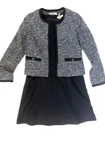 NATURAL BEAUTY BASIC 트위드 자켓 원피스 세트 S