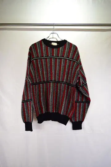 구제 의류 디자인 패턴 울 니트 스웨터 빈티지 80s 90s