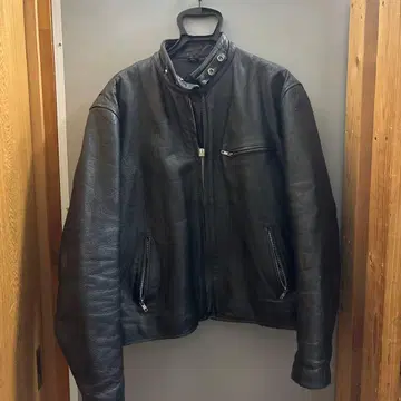 HORN WORKS 블랙 라이더 자켓 천연 가죽 가죽 자켓