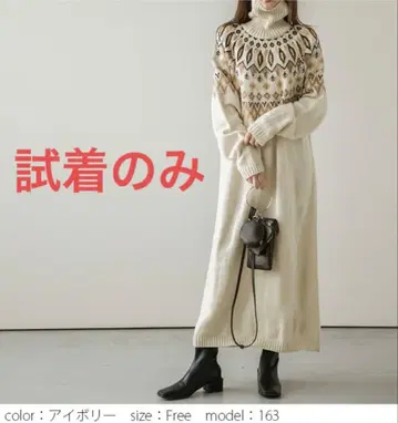 [ 시착만 한 상품 ] SUGAR BISCUIT 터틀넥 원피스 노르딕