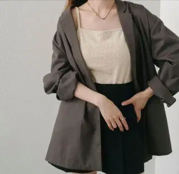 kastane 디자인 오버 셔츠 자켓 브라운