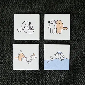 [ 울프 군 ] 미니 아트 캔버스 마그넷 [ 묶음 판매 ]
