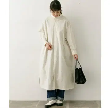 [컨디션 최상] 카구레 셔츠 원피스 아이보리