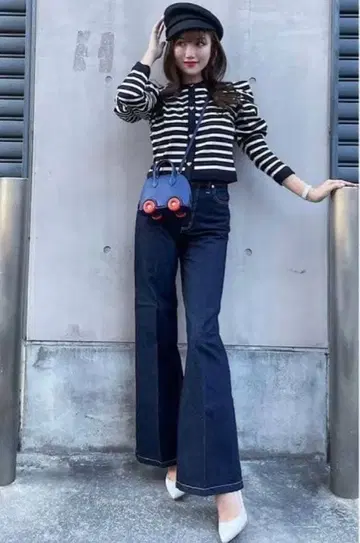 셰리에 sheller OKAYAMA 세미 배기 데님 팬츠