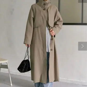 Thevon 스탠드 카라 롱 코트 새상품 사이즈 F