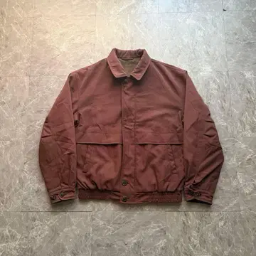 크로커다일 짧은 기장 스웨이드 스윙탑 해링턴 자켓