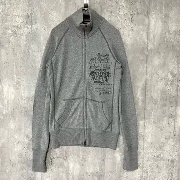 ABERCROMBIE 로고 자수 집업 후드티 하이넥 포켓
