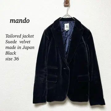 mando 벨로아 테일러드 자켓 [ S ] 비로드 일본제 블랙