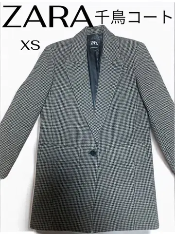 ZARA 하운드투스 체크 코트