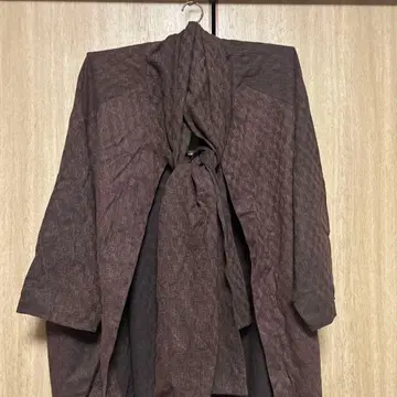 미사용 새상품 라이카  스톤 워시 숄 포함 블라우스 겉옷 브라운 계열