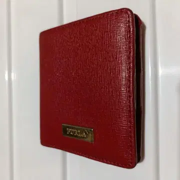 훌라 FURLA 레드 미니 이단 접이식 지갑