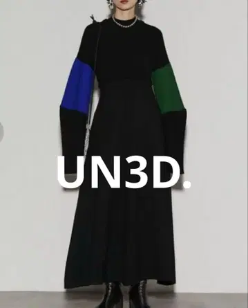 UN3D. 아쓰리드 3 파츠 슬리브 니트 원피스 36