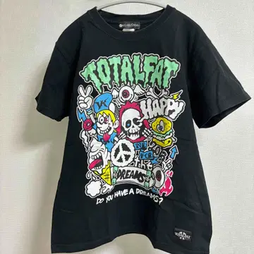 TOTALFAT 그래픽 T셔츠 블랙 M 사이즈