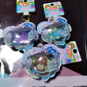 시가현 한정판 키링 3세트 시가라키 너구리, 비와호, 큰 메기