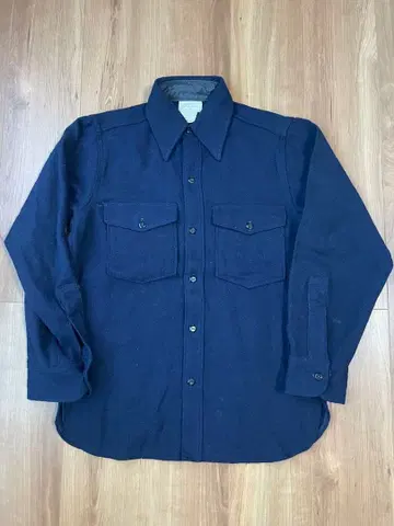 70s L.L.Bean C.P.O 셔츠 울 필기체 택 빈티지