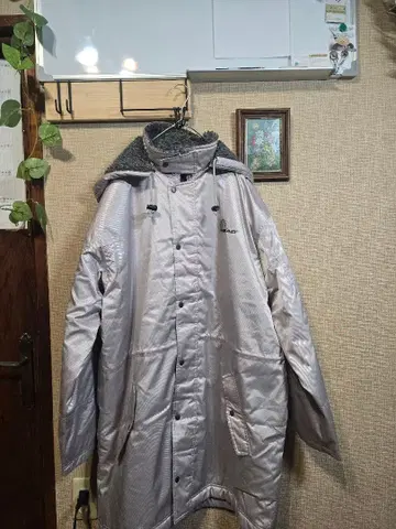 HEAD 실버 다운 자켓 후드 부착