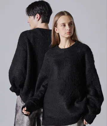 [ CLEL ] 모헤어 블렌드 샤기 디자인 니트 XS