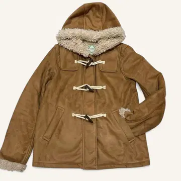 BEAMS 더플 코트 숏 기장 스웨이드 느낌 집업 안감 퍼