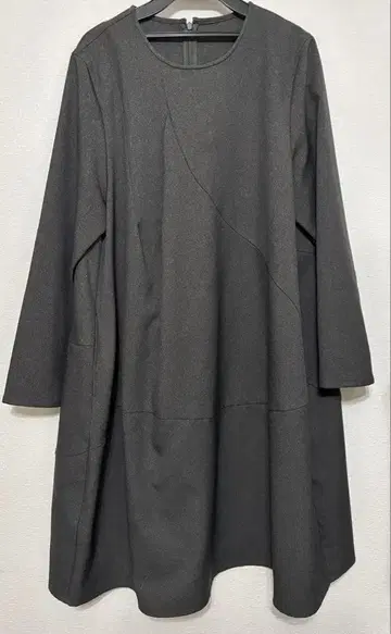 그레이 A라인 원피스 리에베