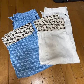 GU x Kappa 데님 팬츠 세트 올 패턴