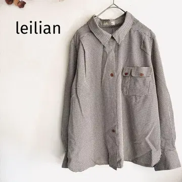 레리안, 셔츠, 깅엄 체크 패턴, 블랙 x 화이트