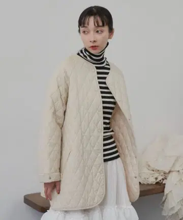 리브라큐 퀼팅 숏코트