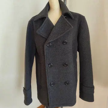 Subciety/서브사이티 피 코트 다크 그레이 올 패턴 L