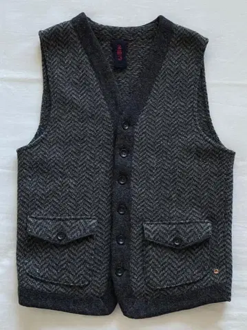 SLOWEAR 2B3 니트 베스트 헤링본 50 베스트 울